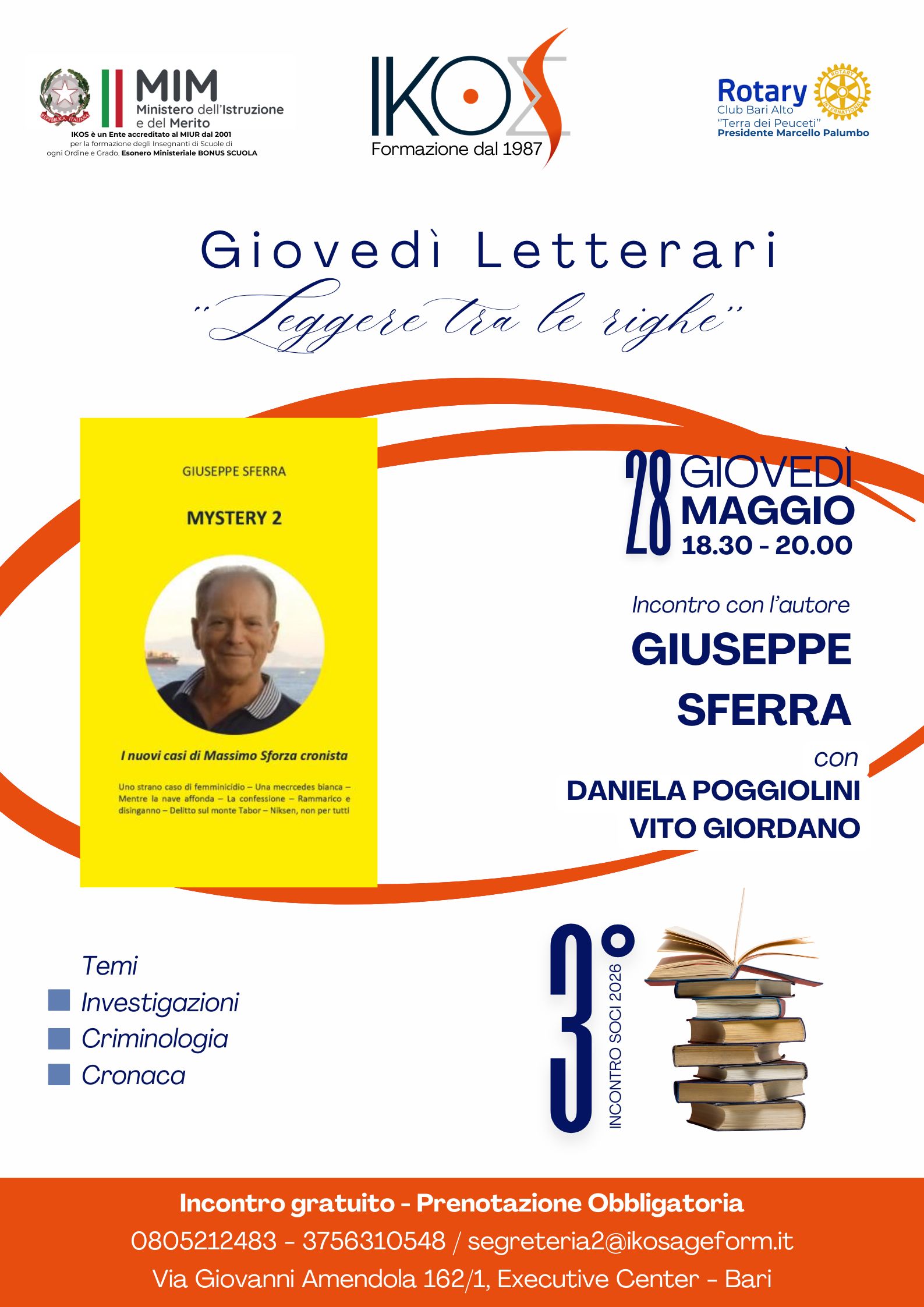 GIOVEDI' LETTERARI - Leggere tra le righe - 3° INCONTRO 
