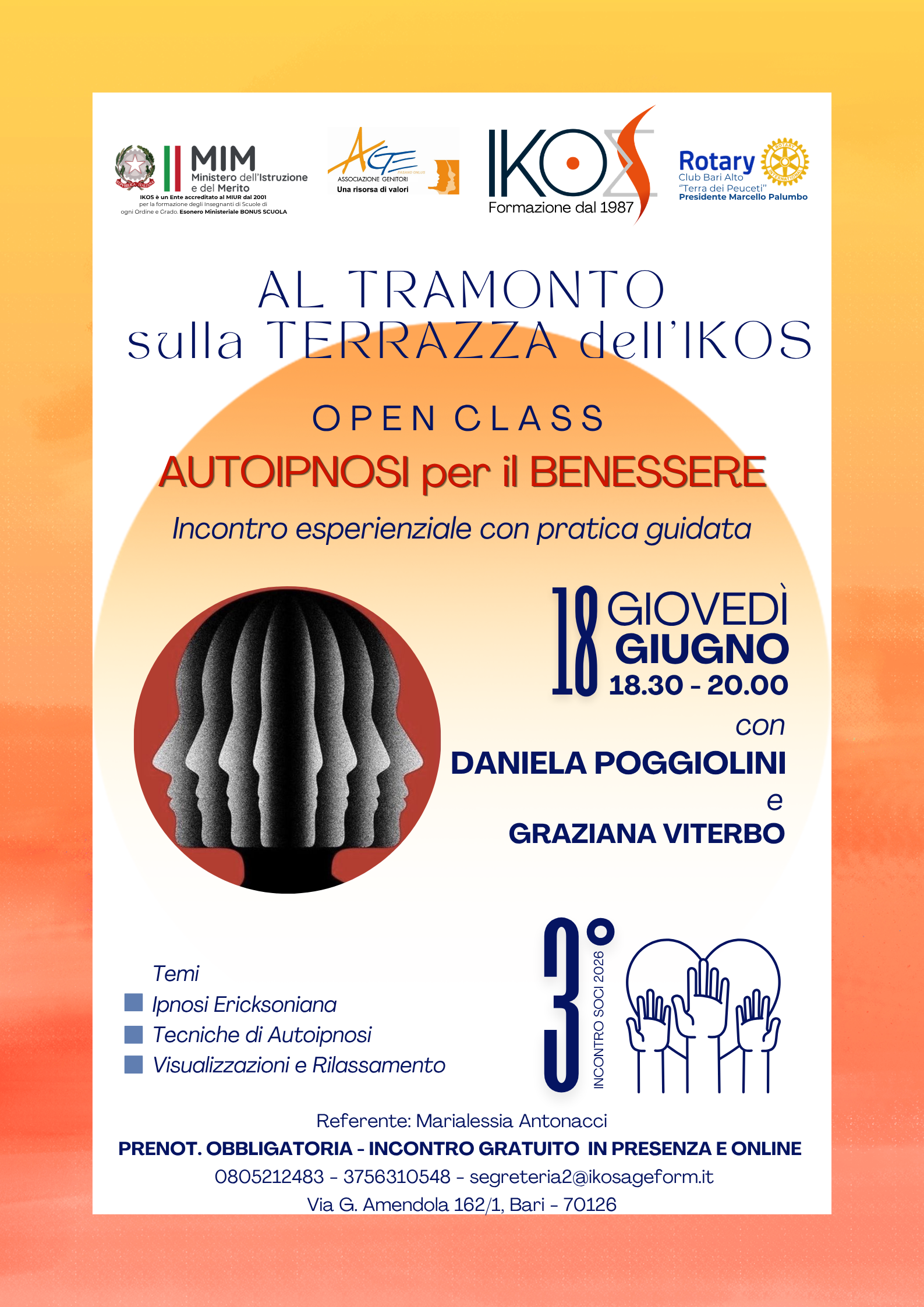 Open Class – Autoipnosi per il Benessere 3° incontro - 18 giugno 2026