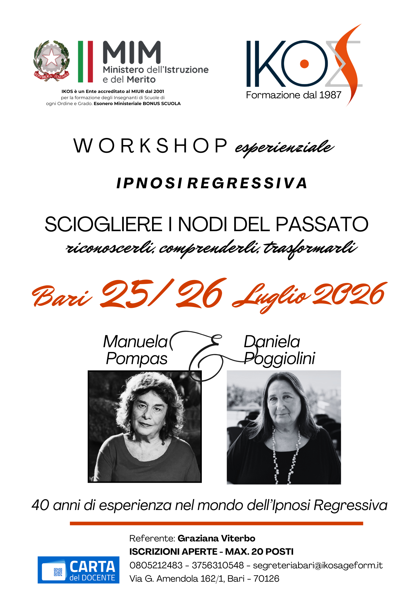 SCIOGLIERE I NODI DEL PASSATO. riconoscerli, comprenderli, trasformarli. 25-26 Luglio 2026