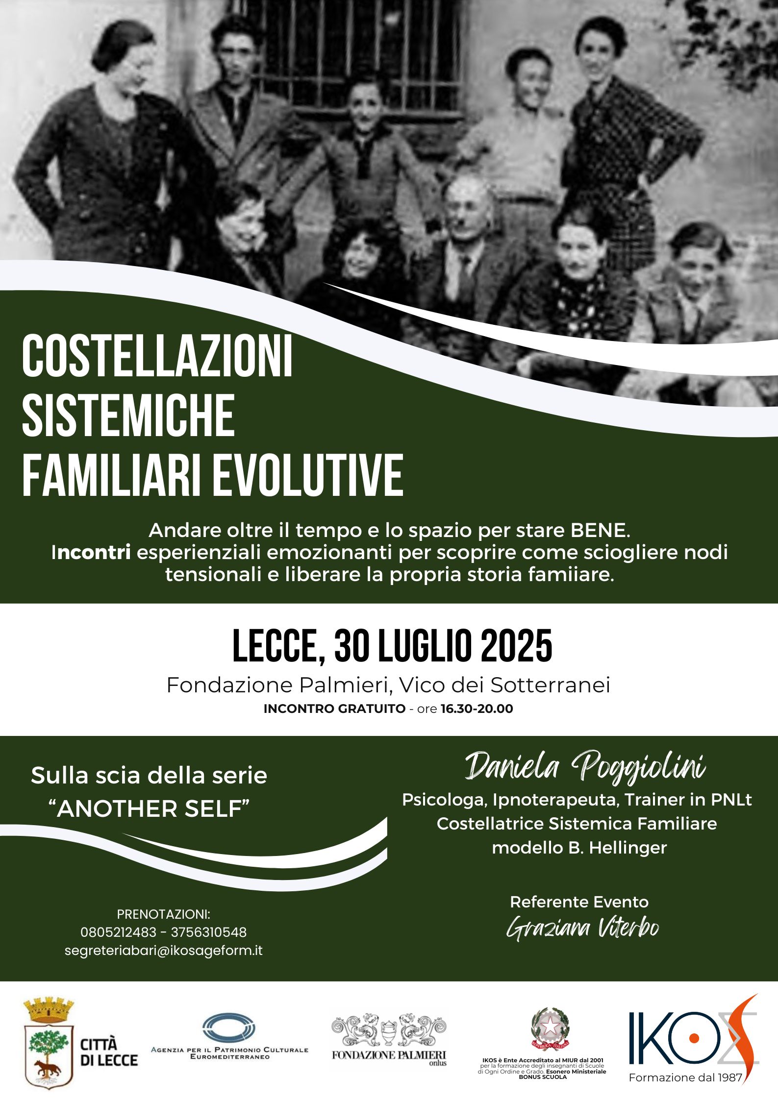 Incontro di Costellazioni Sistemiche Familiari Evolutive 30 luglio 2025