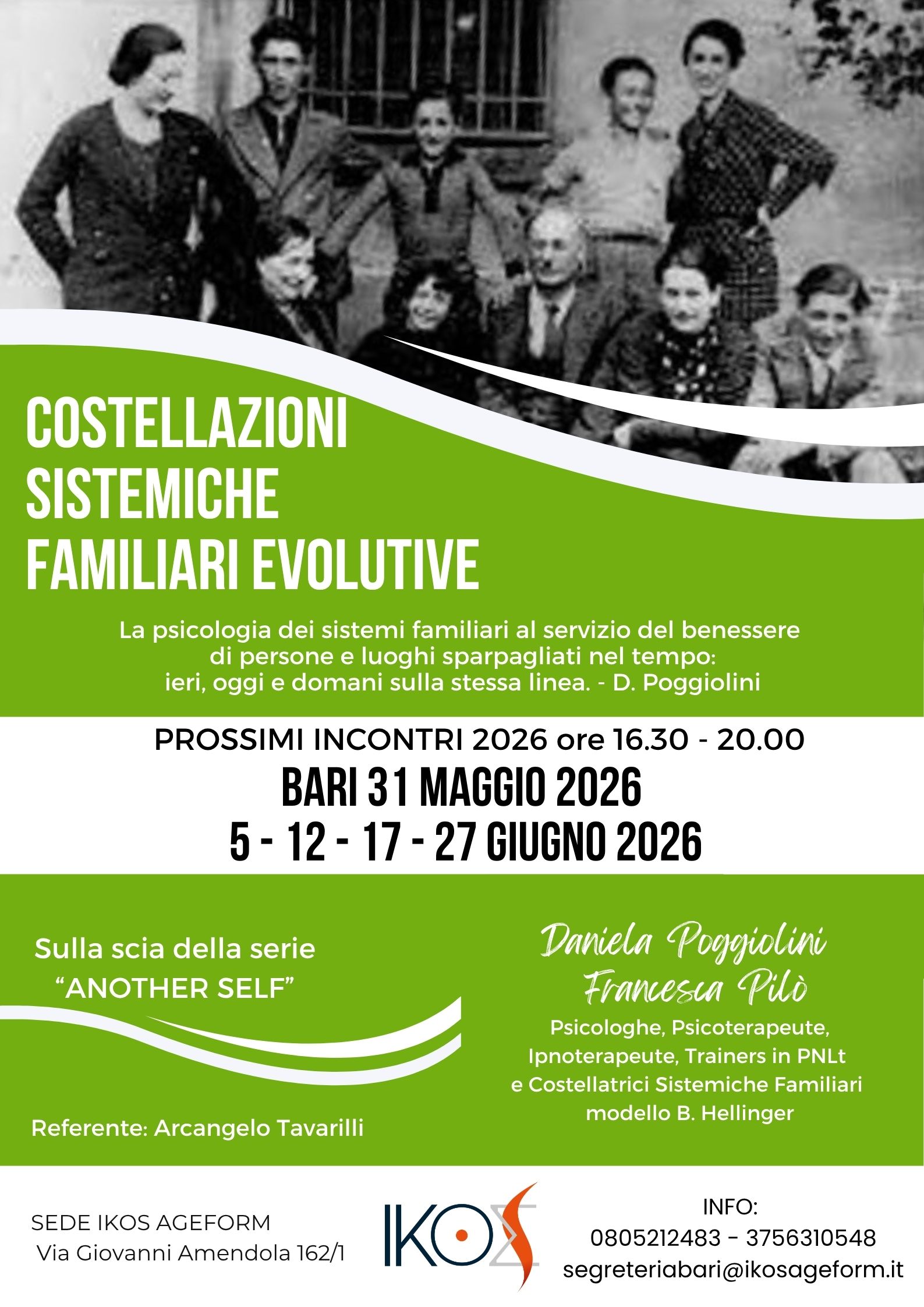 COSTELLAZIONI SISTEMICHE FAMILIARI EVOLUTIVE - Giugno 2026 