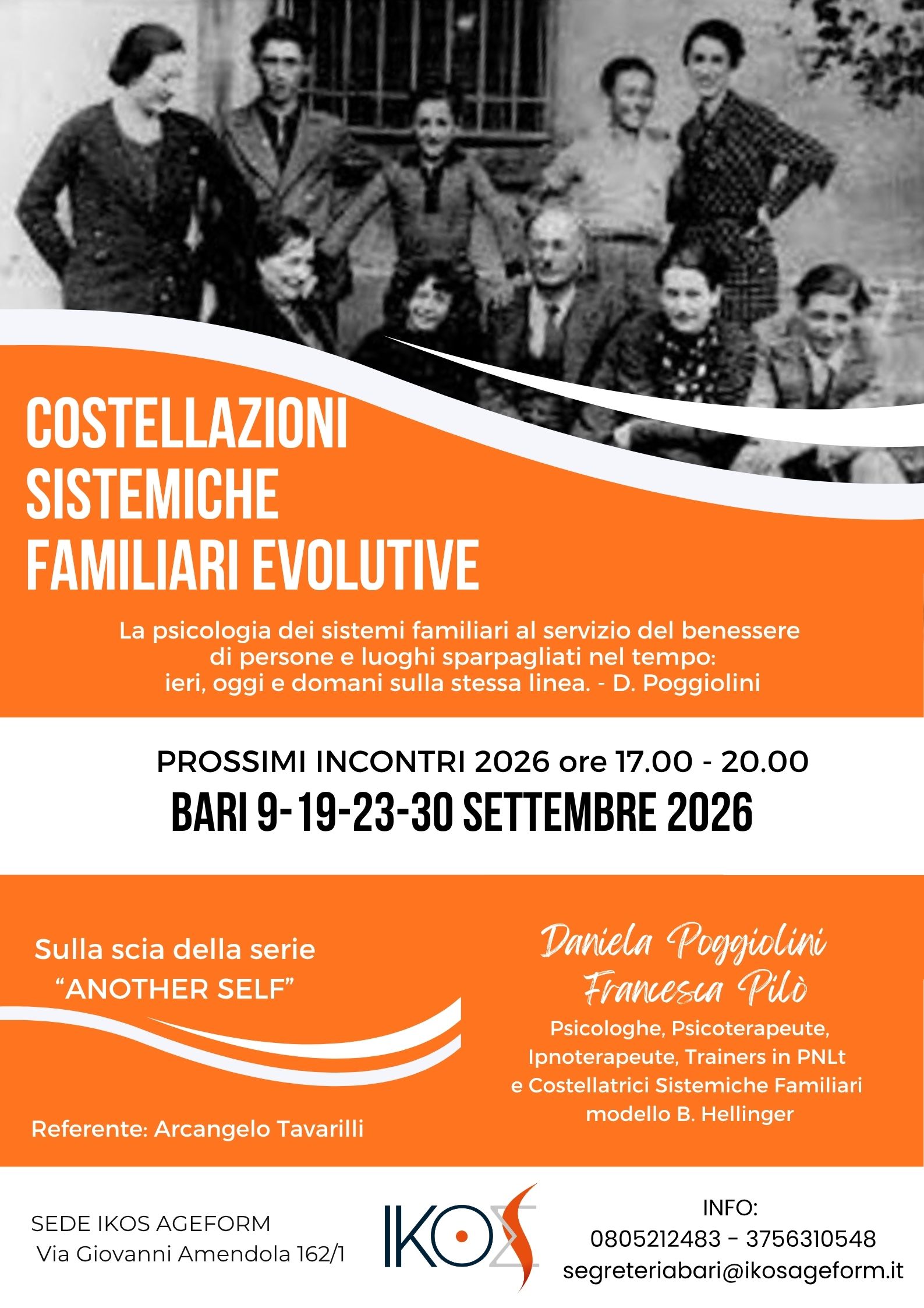 COSTELLAZIONI SISTEMICHE FAMILIARI EVOLUTIVE - Settembre 2026 