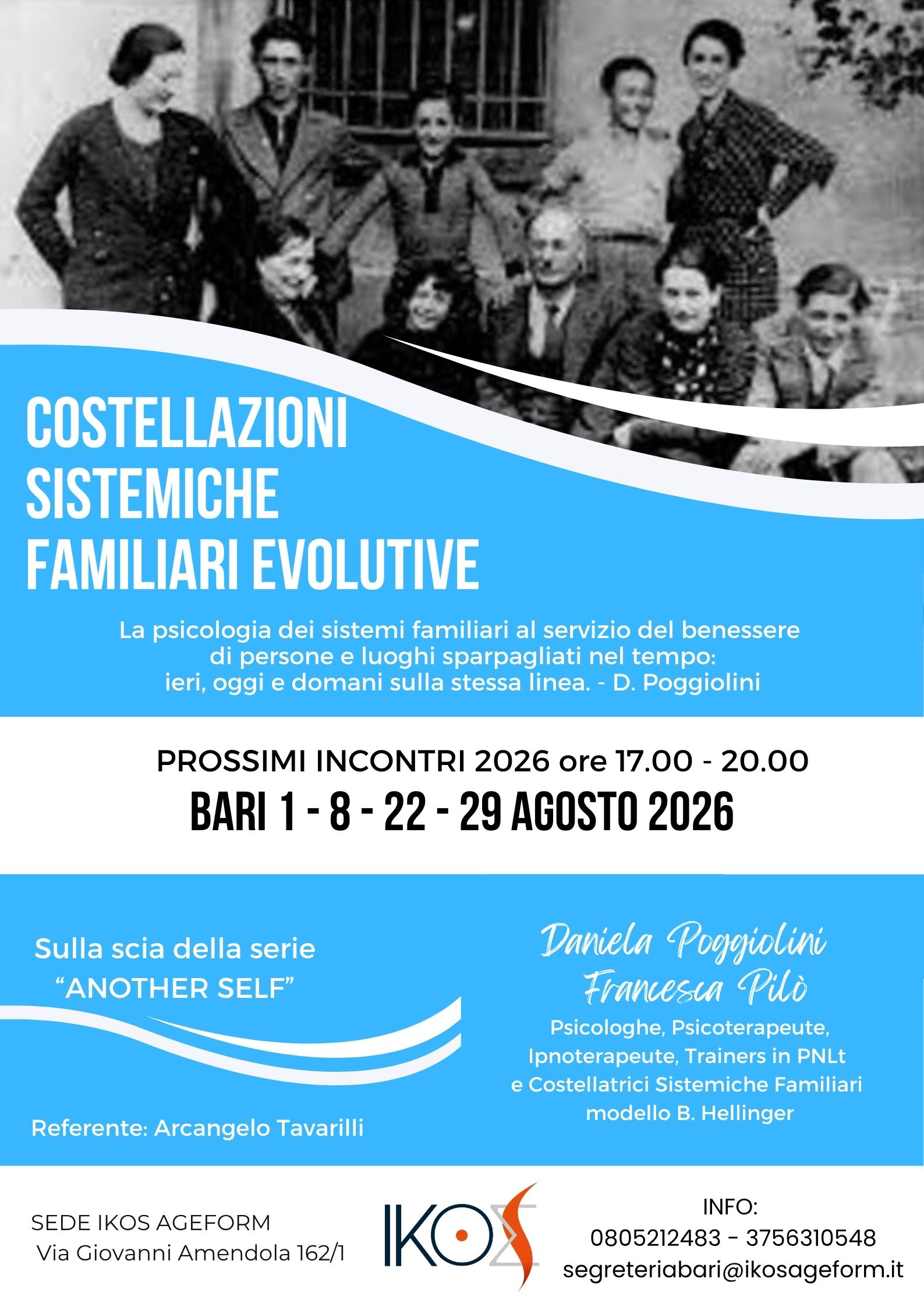 COSTELLAZIONI SISTEMICHE FAMILIARI EVOLUTIVE - Agosto 2026