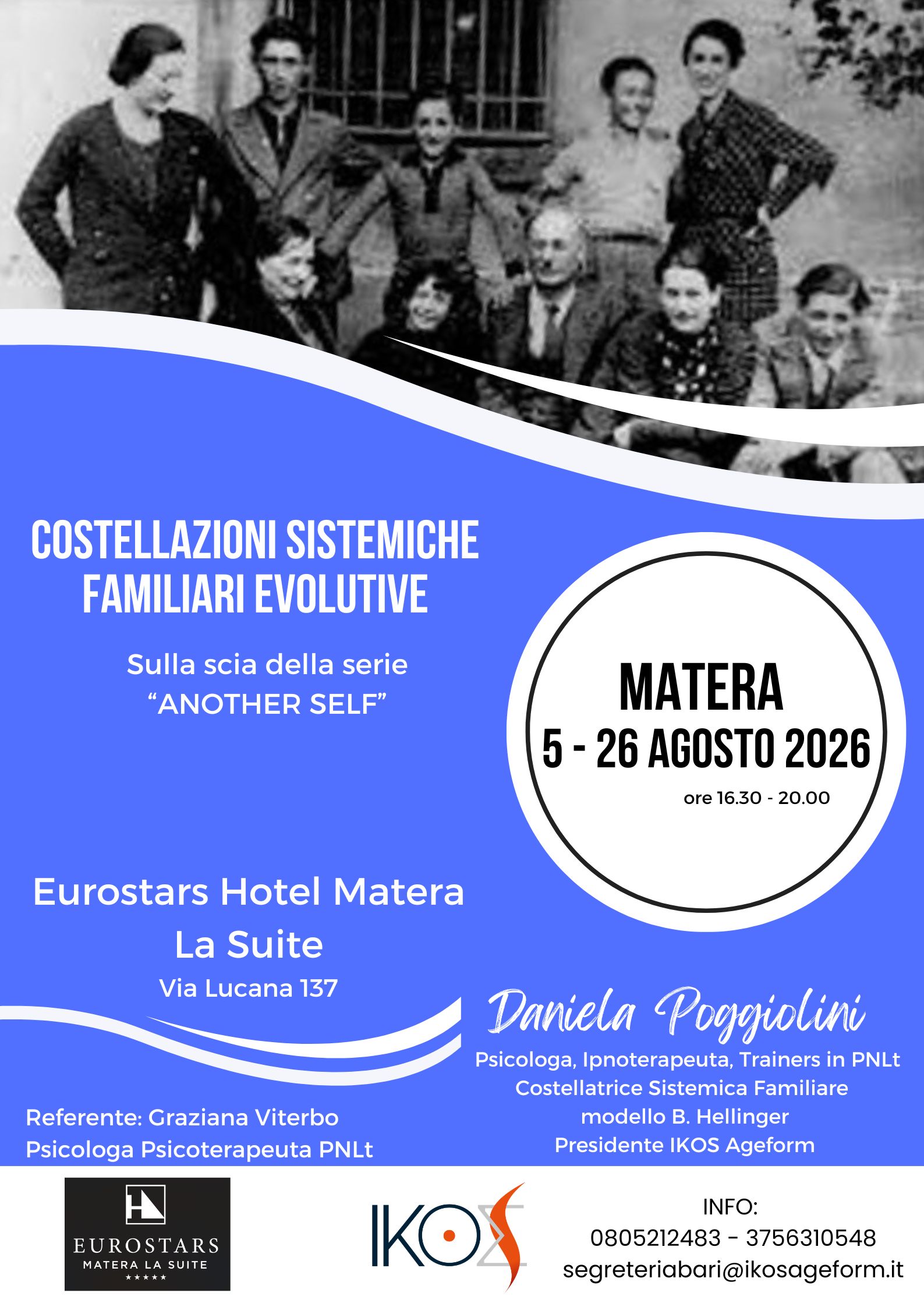 COSTELLAZIONI SISTEMICHE FAMILIARI EVOLUTIVE - 5-26 agosto a Matera