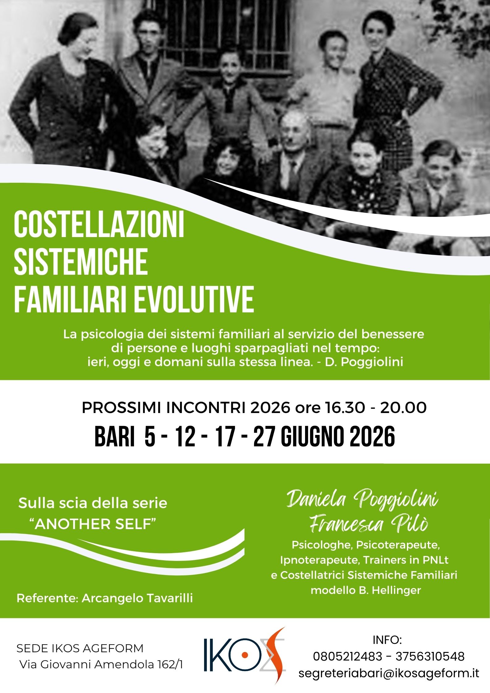 COSTELLAZIONI SISTEMICHE FAMILIARI EVOLUTIVE - Giugno 2026 