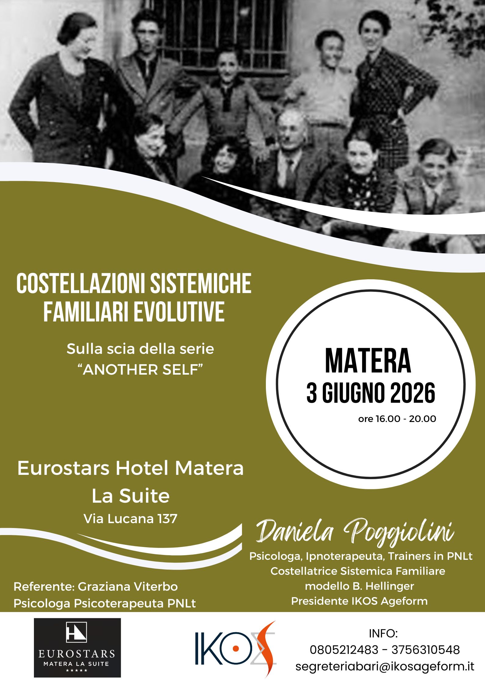COSTELLAZIONI SISTEMICHE FAMILIARI EVOLUTIVE - Matera 3 giugno