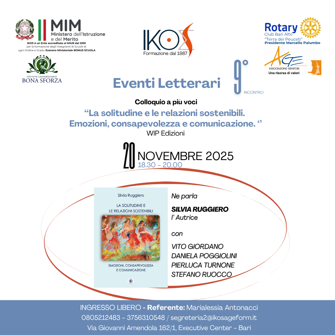 INCONTRI ALL'IKOS: EVENTI LETTERARI - 9° INCONTRO