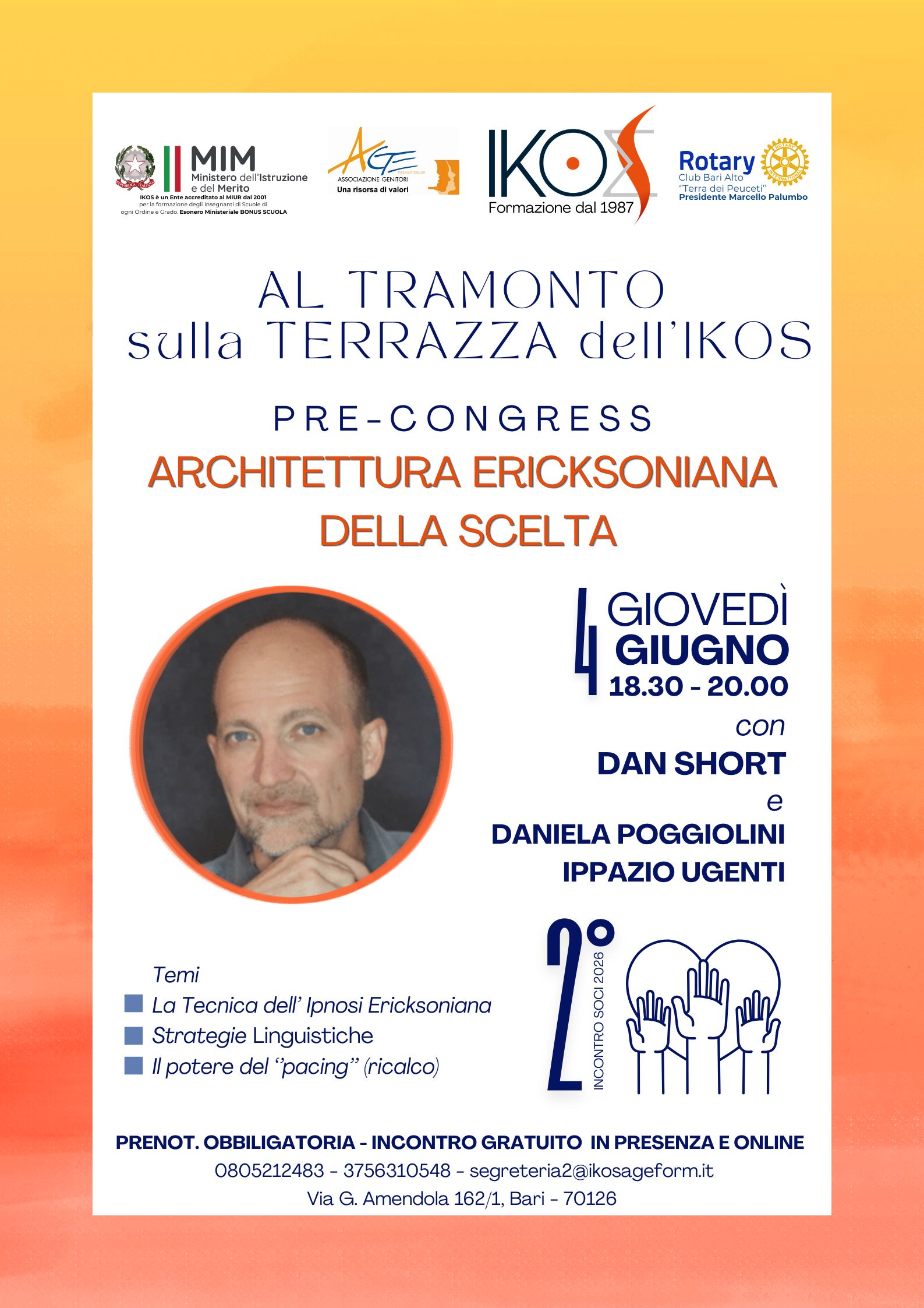 Pre-Congress: Architettura Ericksoniana della Scelta - 4 Giugno 2026