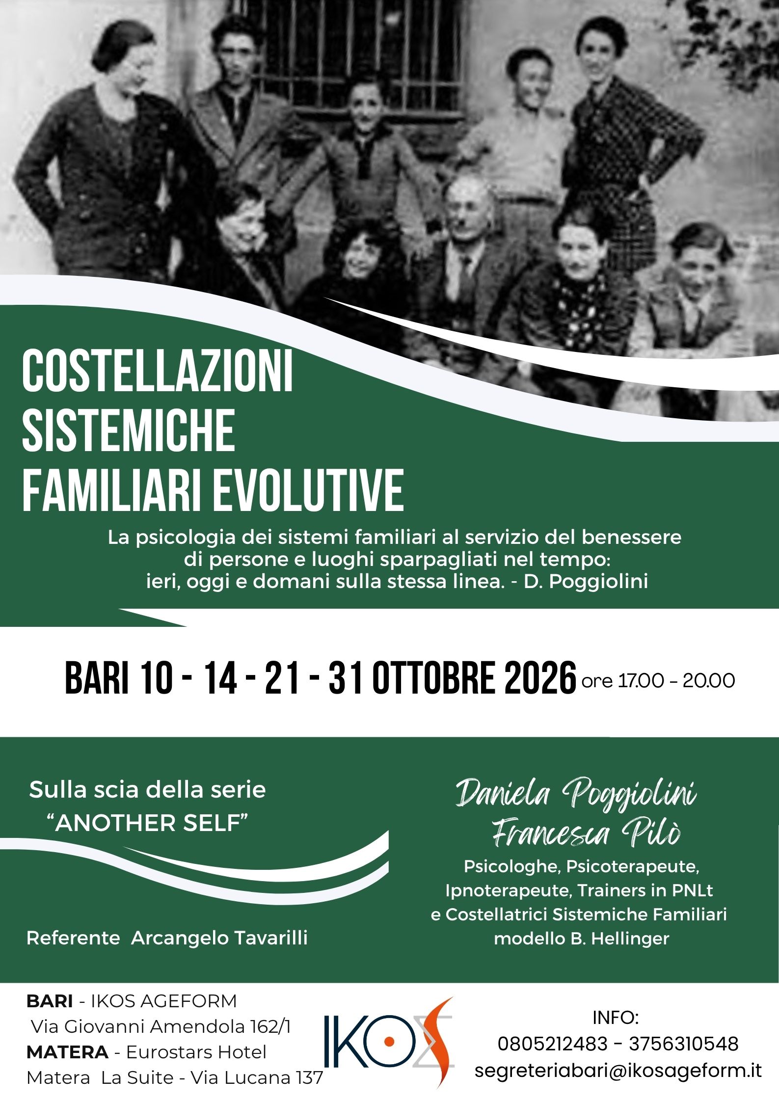 COSTELLAZIONI SISTEMICHE FAMILIARI EVOLUTIVE - Ottobre 2026 