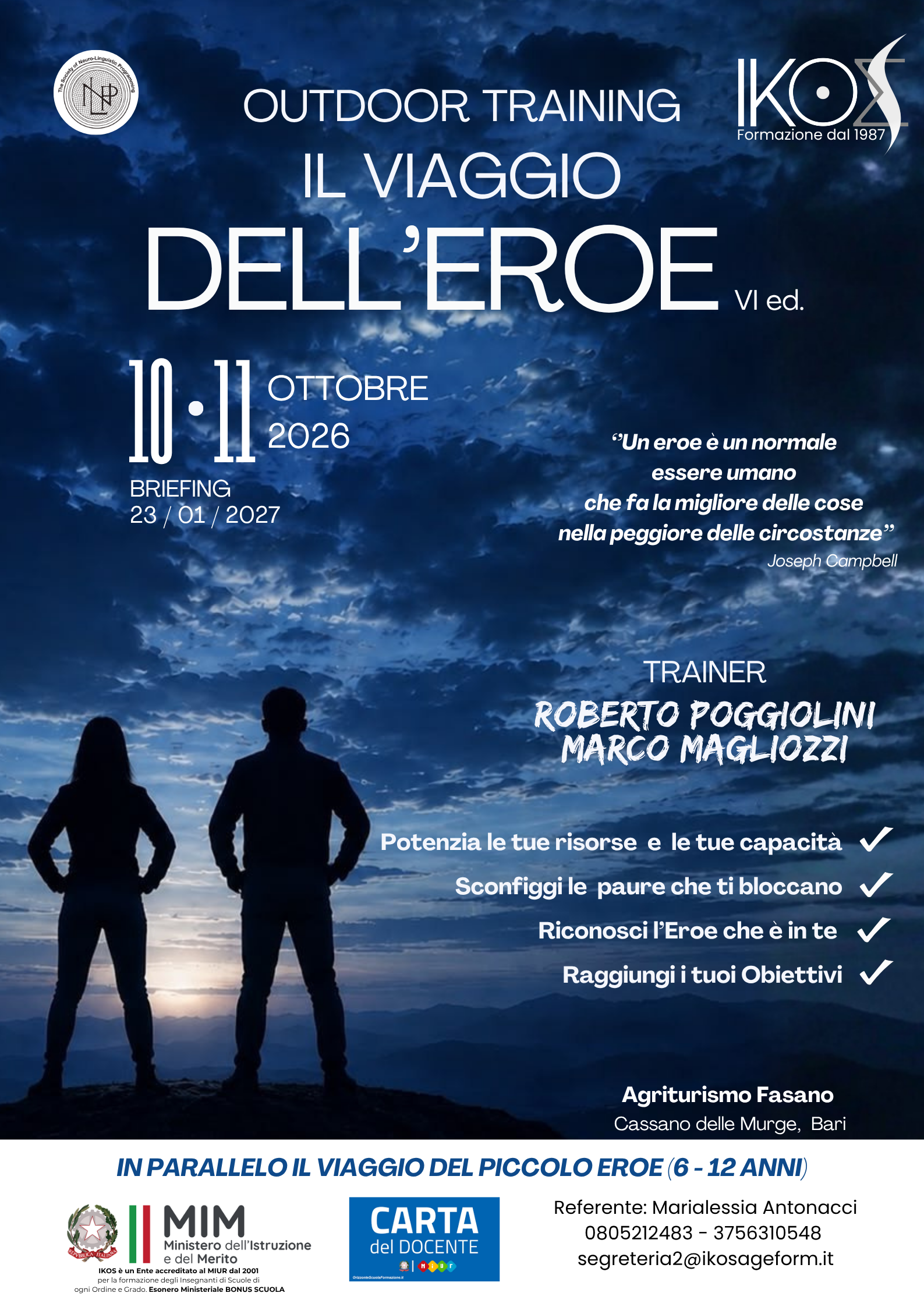 IL VIAGGIO DELL'EROE  10-11 Ottobre 2026