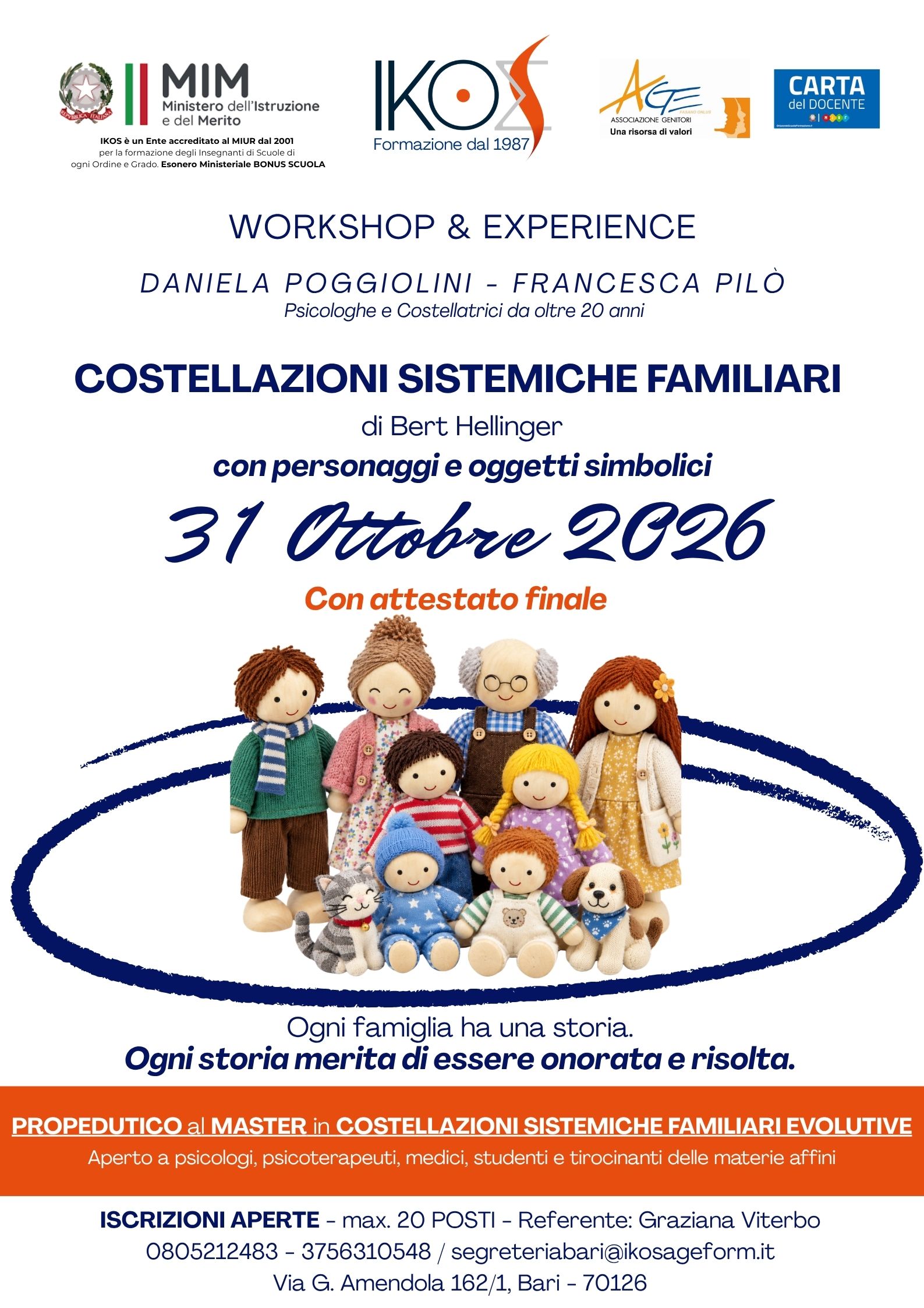 Costellazioni Sistemiche Familiari con personaggi e oggetti simbolici - 31 Ottobre 2026