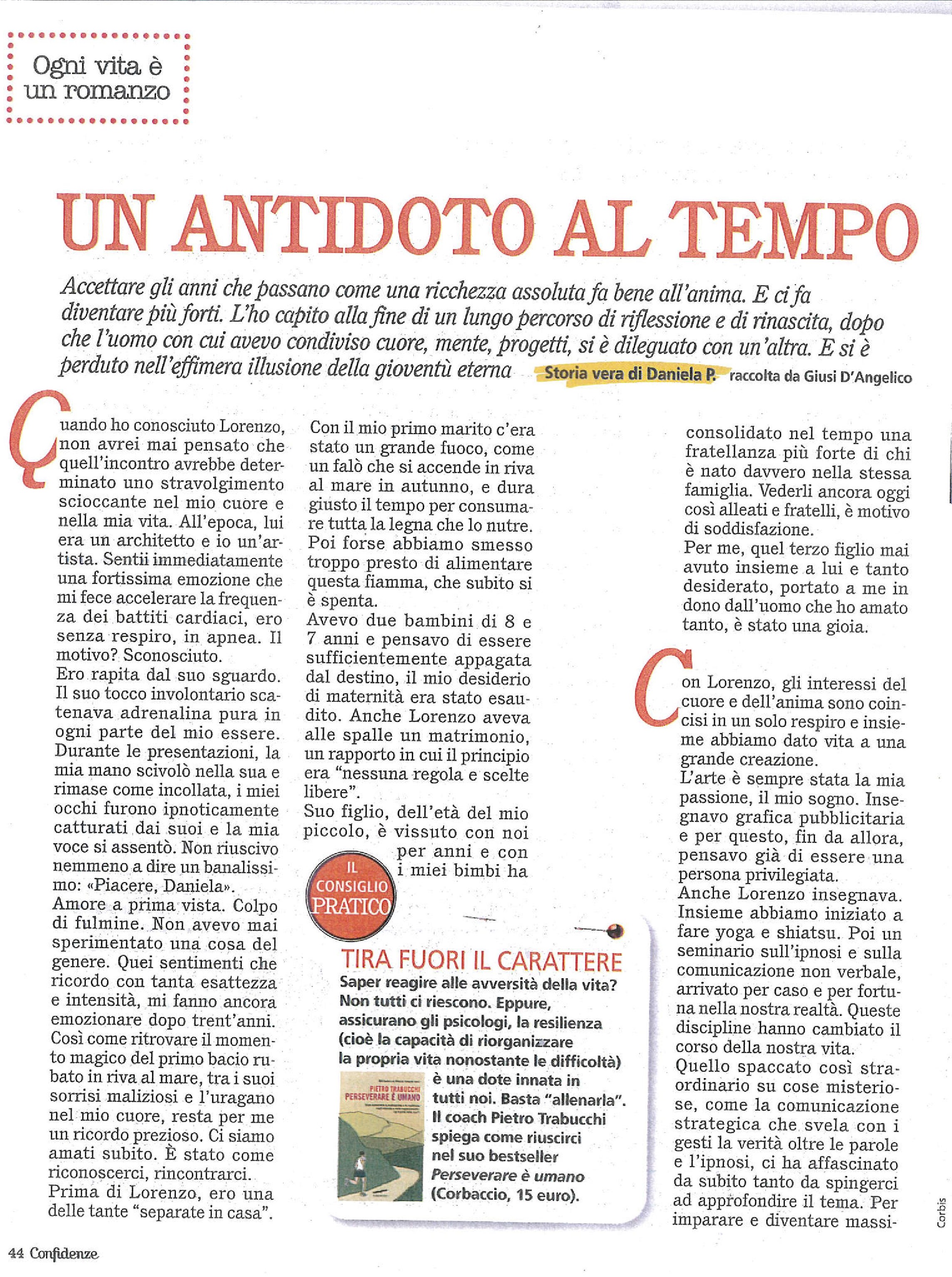 CONFIDENZE Un antidoto al tempo 27 03 2012 1 PARTE